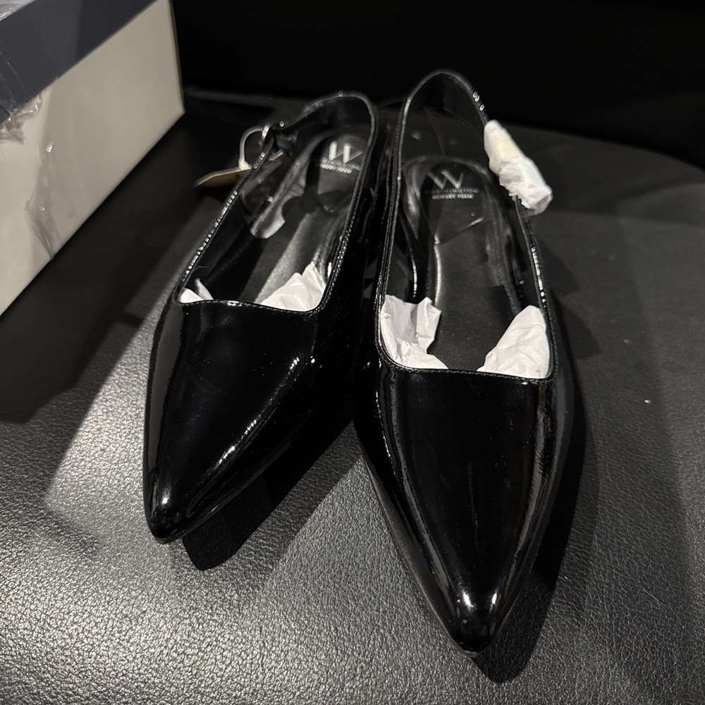 Women's 8.5 Sling Pump High Heel Paten Leather Shoes Size 8